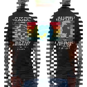 Gulf Of Usa America Gulf Of Mexico Never Forget Trump Men's T-shirt Back Print | Mazezy