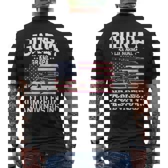 Gunpa Definition Us Flag For Grandpa Gunpa Like A Normal Grandpa But More Fun And Owns Guns Black Sleeveless Men's T-shirt Back Print - Monsterry