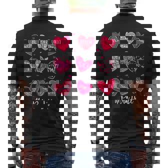 Hearts Teach Love Inspire Para Life Valentines Day Men's T-shirt Back Print | Mazezy