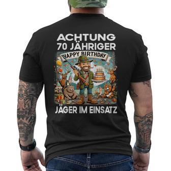 Hunter Forester Birthday 70 Years Old T-Shirt mit Rückendruck - Geschenkecke