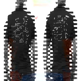 I Love Submissive Boys I Heart Submissive Boys Men's T-shirt Back Print | Mazezy