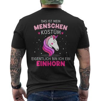 People Costume Unicorn For Carnival Fancy Dress T-Shirt mit Rückendruck - Geschenkecke