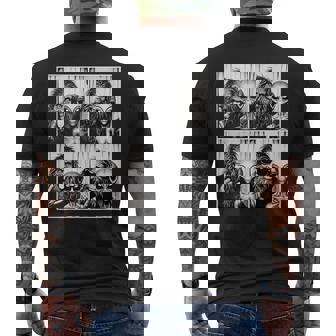 Photobooth Photo Sasquatch Ufo Bigfoot And Alien Men's T-shirt Back Print - Thegiftio