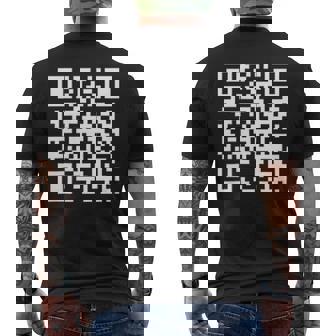 Qr He's Back President Trump Code 2 Side Men's T-shirt Back Print | Seseable CA