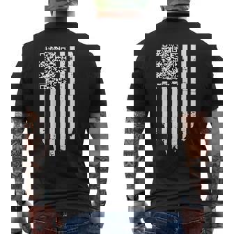 Qr Scan Code Dancing Us Flag Men's T-shirt Back Print | Mazezy