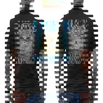 Rage Is Consuming Me Silly Staring Cat Meme Men's T-shirt Back Print - Thegiftio UK