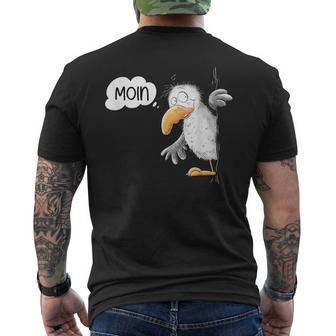 Seagull Cartoon I Sea Bird Animal Motif Moin North Sea T-Shirt mit Rückendruck - Geschenkecke