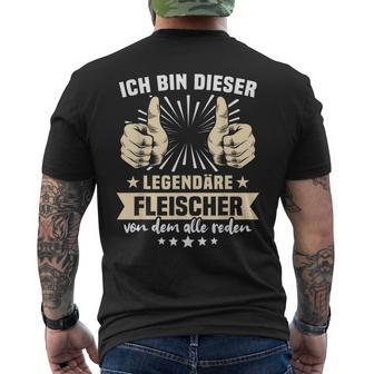 Slogan Fleischer T-Shirt mit Rückendruck - Geschenkecke