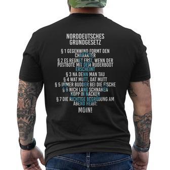 Slogan North Sea North German Basic Law T-Shirt mit Rückendruck - Geschenkecke