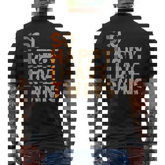 So Happy I Have Twins Día Del Padre Gemelos Divertidos Camiseta Hombre Estampado Espalda - Regaloses