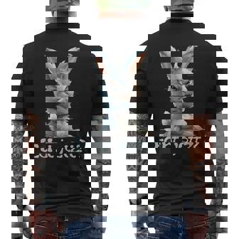 Statement Rabbit I No Hare Real Now T-Shirt mit Rückendruck - Geschenkecke