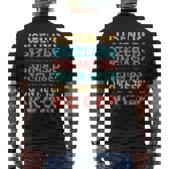 Testing Listen Up Rizzlers Sigmas Do Their Best Men's T-shirt Back Print - Monsterry