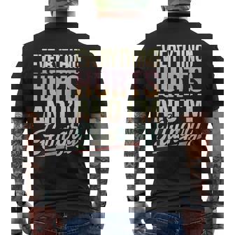 Workout Gym Clothing Adultos Todo Duele Y Estoy Hambriento Sarcástico Gráfico Negro Manga Corta Pequeño Eu S Camiseta Hombre Estampado Espalda - Regaloses
