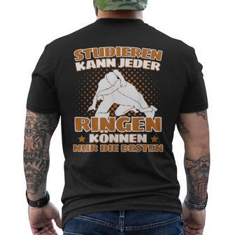 Wrestler Ringer For Fighters & Wrestlers T-Shirt mit Rückendruck - Geschenkecke