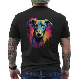 Galgo Espanol Colourful Greyhound T-Shirt mit Rückendruck - Geschenkecke