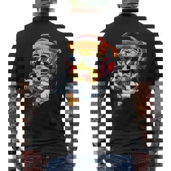 Gamer Pizza Video Gaming Boy Enthusiast Gamer Teen Men's Back Print T-Shirt - Monsterry