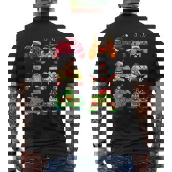 Gaming Christmas Game Controllers Santa Elf Reindeer Gamer Men's Back Print T-Shirt - Monsterry