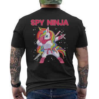 Gaming Spy Unicorn Ninja Gamer Gaming Enthusiast T-Shirt mit Rückendruck - Geschenkecke