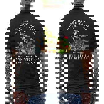 My Garden Is Calling And I Must Go Gardener Gardening Men's Back Print T-Shirt - Monsterry