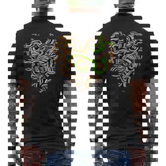 Garter Snake Lover Reptile Snakes Men's Back Print T-Shirt - Monsterry