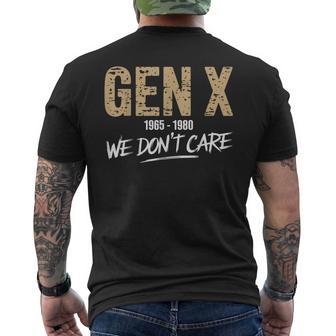 Gen X 1965-1980 We Don't Care Generation Xintage T-Shirt mit Rückendruck - Geschenkecke