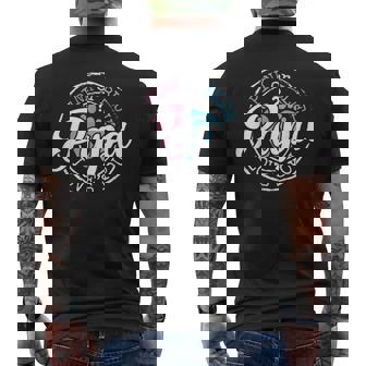 Gender Reveal Papa Dad To Be Pink Or Blue Baby Shower Men's T-shirt Back Print - Monsterry