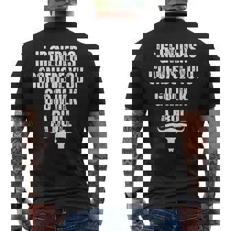 If Genders Confuse You Go Milk A Bull Retro Men's T-shirt Back Print | Mazezy