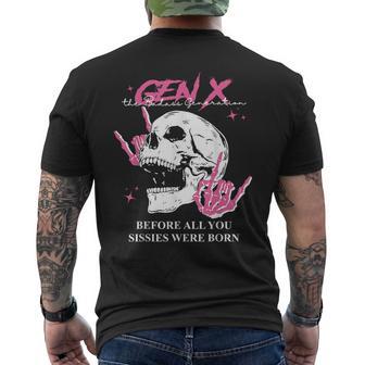 Genx The Badass Generation Before All You Sissies Were Born Men's T-shirt Back Print - Thegiftio UK