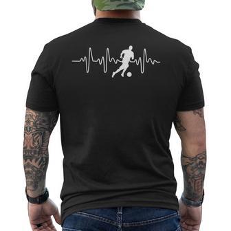 Idea For Footballer Heartbeat Football T-Shirt mit Rückendruck - Geschenkecke