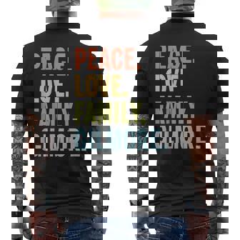Gilmore Last Name Peace Love Family Matching Men's Back Print T-Shirt - Thegiftio UK