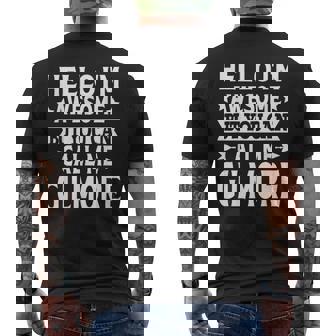 Gilmore Surname Call Me Gilmore Family Last Name Gilmore Men's Back Print T-Shirt - Thegiftio UK