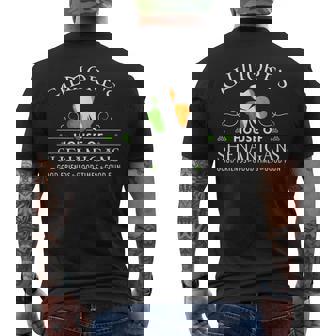 Gilmore's House Of Shenanigans Irish Family Name Men's Back Print T-Shirt - Thegiftio UK