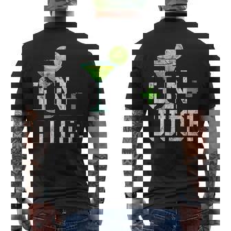 Gin Juice Drinking Men's Back Print T-Shirt - Monsterry