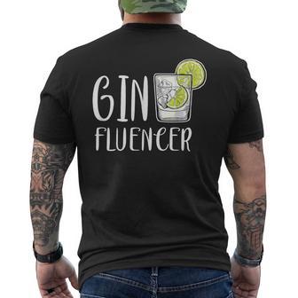 Ginfluencer Cocktail Gin Tonic Juniper Schnapps Alcohol T-Shirt mit Rückendruck - Geschenkecke