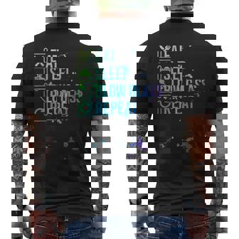 Glass Blowing Eat Sleep Repeat Watercolor T-shirt imprimé au dos - Cadeauxyz