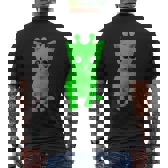 Gnarp Cat Silly Alien Cat Meme Brainrot Meme Funny Silly Cat Men's Back Print T-Shirt - Monsterry