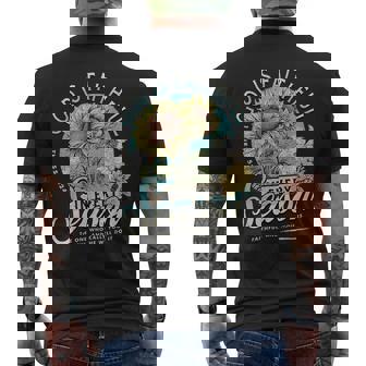 God Is Faithful In Every Season Men's Back Print T-Shirt - Monsterry
