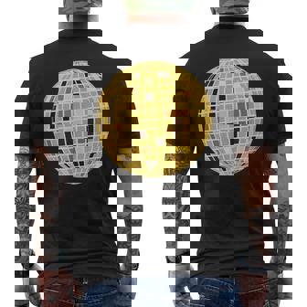 Golden Disco Mirror Ball Retro 70S 80S T-Shirt mit Rückendruck - Geschenkecke