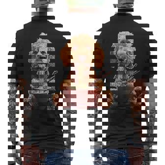 Golden Doodle Goldendoodle Dog Ramen Japanese Noodles Men's T-shirt Back Print - Thegiftio