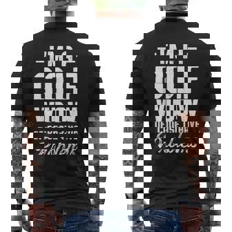 Golf Widow Wife Problems Golfer Golfing Men's Back Print T-Shirt - Monsterry