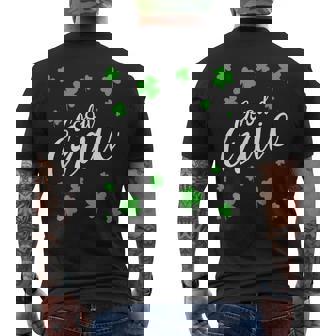 Good Craic Fun Irish Slang Shamrocks St Patricks Day Clovers Men's Back Print T-Shirt - Monsterry