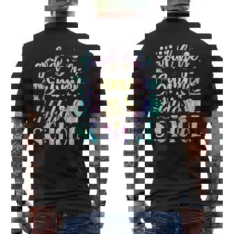 Goodbye Summer Hello School Back To School Student Teacher Men's Back Print T-Shirt - Monsterry