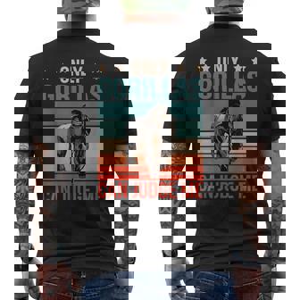 Gorilas Puede Juzgar Gran Simio Primate Gorila Camiseta Hombre Estampado Espalda - Regaloses