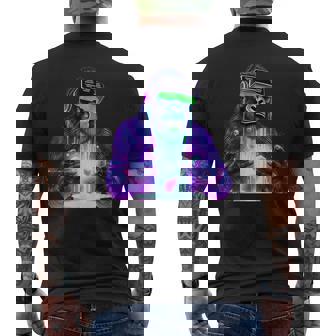 Gorilla Vr Gamer Playing Tag Boys Adult Gorilla Vr Men's T-shirt Back Print - Monsterry