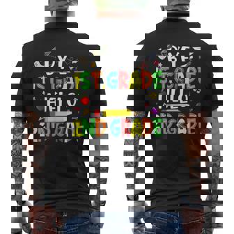 Graduation Bye 1st Grade Hello 2nd Grade Back To School Kids Men's Back Print T-Shirt - Monsterry