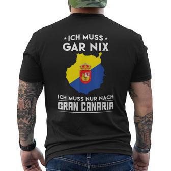 Gran Canaria Flag Travel T-Shirt mit Rückendruck - Geschenkecke