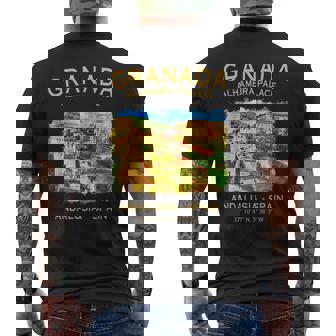 Granada Palacio De La Alhambra Andalucía Arte Español Españaiajes Camiseta Hombre Estampado Espalda - Regaloses