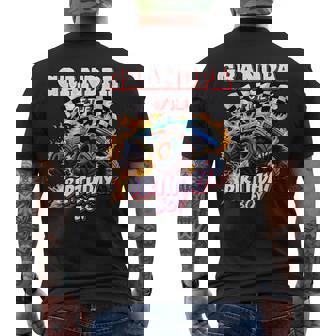 Grandpa Of The Birthday Boy Monster Truck Birthday Party Men's T-shirt Back Print - Monsterry