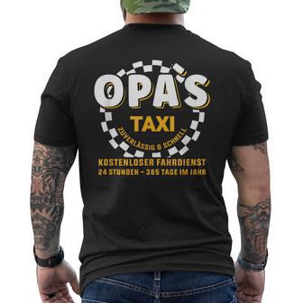 Grandpa's Taxi Chauffeur Auto Fahrbring Und Bringen T-Shirt mit Rückendruck - Geschenkecke