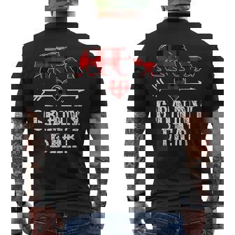 Granny Bear Shirt Christmas Grandma Bear Plaid Pajama Men's Back Print T-Shirt - Monsterry